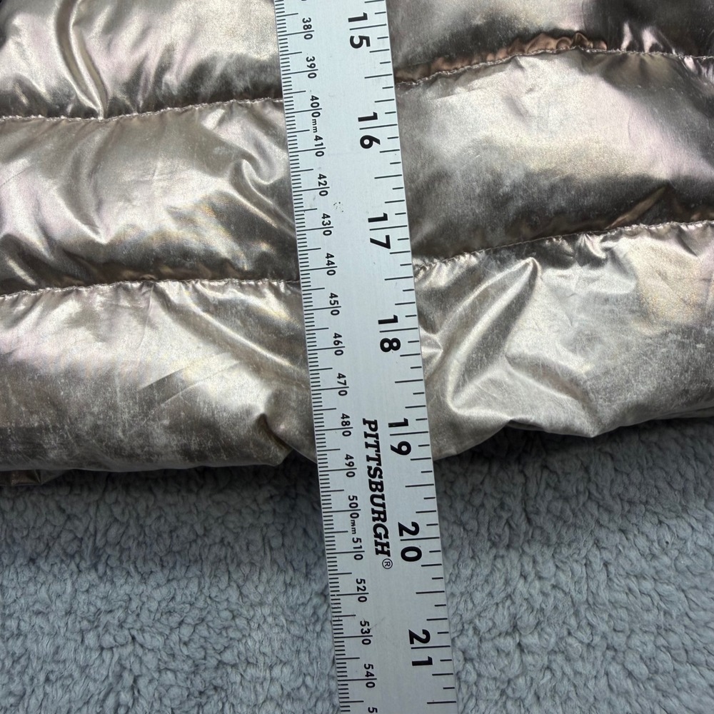 Polo Ralph Lauren Kids Size 7 Metallic Silver Hooded Puffer Jacket Winter Coat - Picture 16 of 16